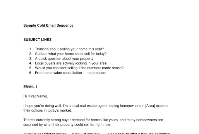 write cold email sequences that get replies for your business